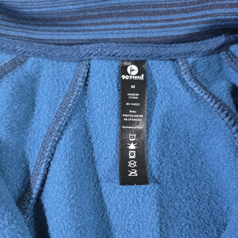 90 Degree by Reflex Women's Blue Space Dye Full Zip Hoodie Fleece Lined Medium - Picture 8 of 11